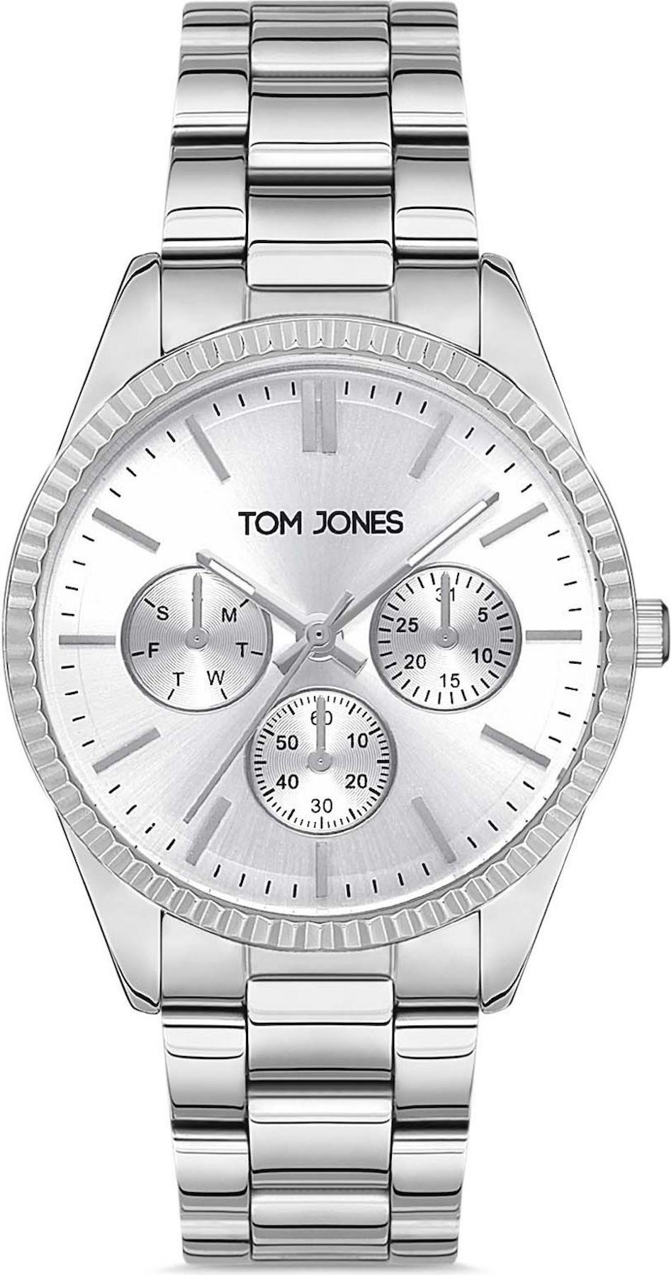 Tom Jones 31-35 mm Gri Çelik Kordon Analog Kadın Kol Saati