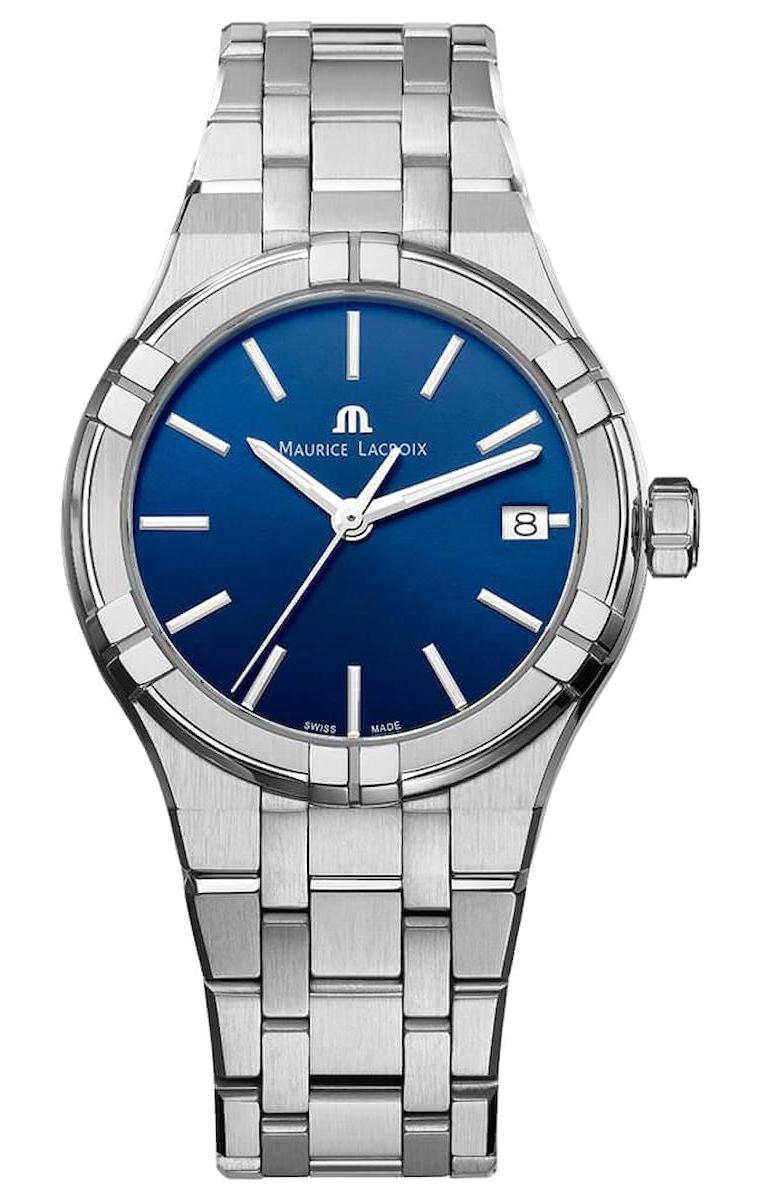 Maurice Lacroix AI1106SS002430-1 Takvimli 36 mm Gri Çelik Kordon Analog Erkek Kol Saati
