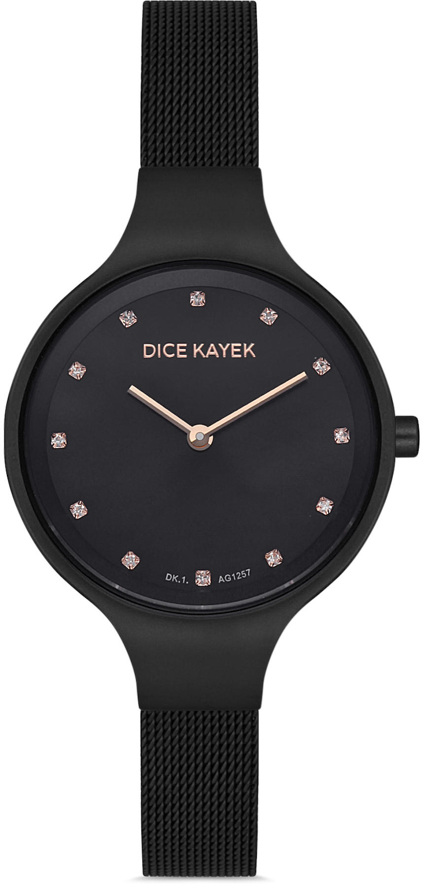 Dice Kayek DK.1.AG1257.07 30 mm Siyah Metal Kordon Analog Kadın Kol Saati