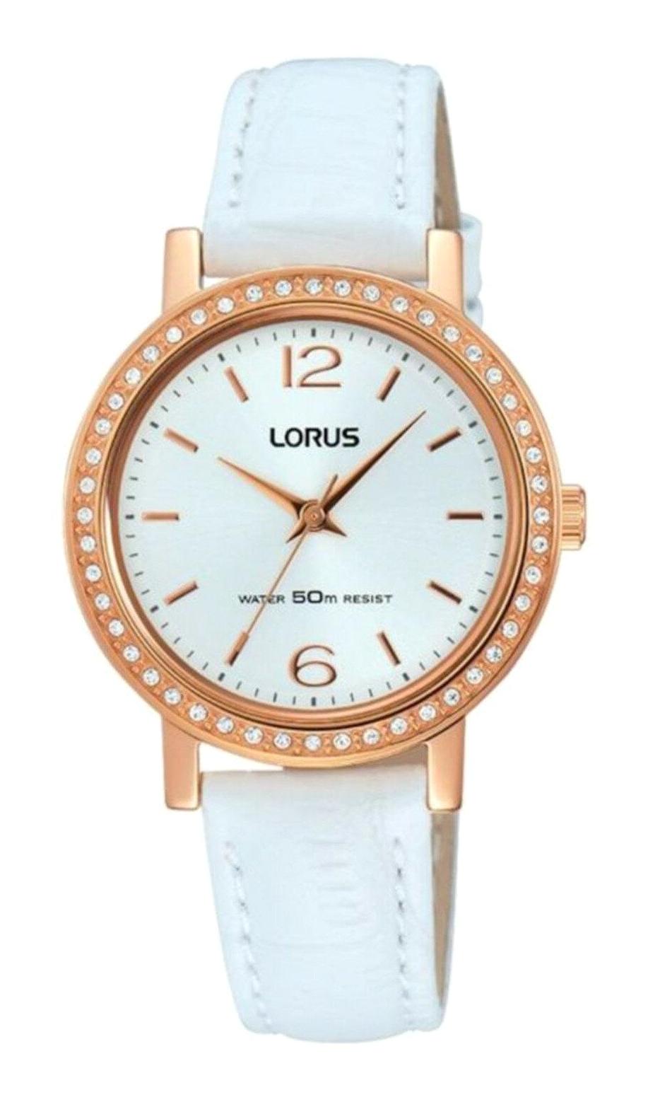 Lorus RF857DX9 40 mm Beyaz Deri Kordon Analog Kadın Kol Saati