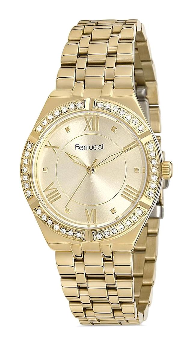 Ferrucci FC.13769M.01 36 mm Altın Çelik Kordon Analog Kadın Kol Saati