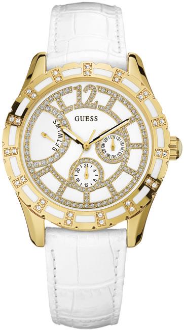 Guess GUW17528L1 36 mm Beyaz Deri Kordon Analog Kadın Kol Saati