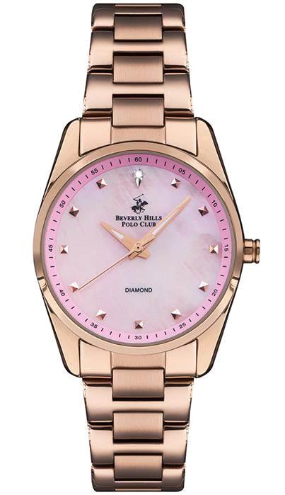 Beverly Hills Polo Club BP3159C.430 35 mm Rose Gold Çelik Kordon Analog Kadın Kol Saati