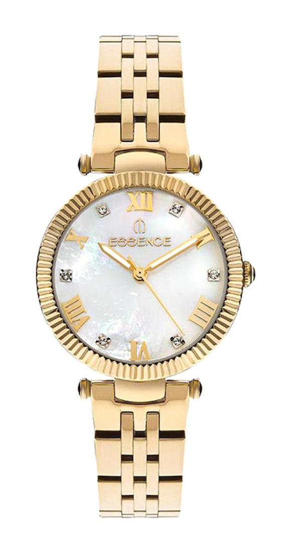 Essence ES6805FE.120 34 mm Altın Çelik Kordon Analog Kadın Kol Saati