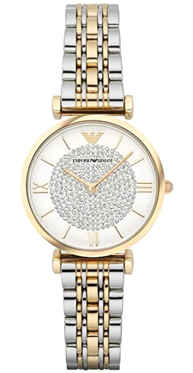 Emporio Armani AR8031 36 mm Altın-Gri Çelik Kordon Analog Kadın Kol Saati