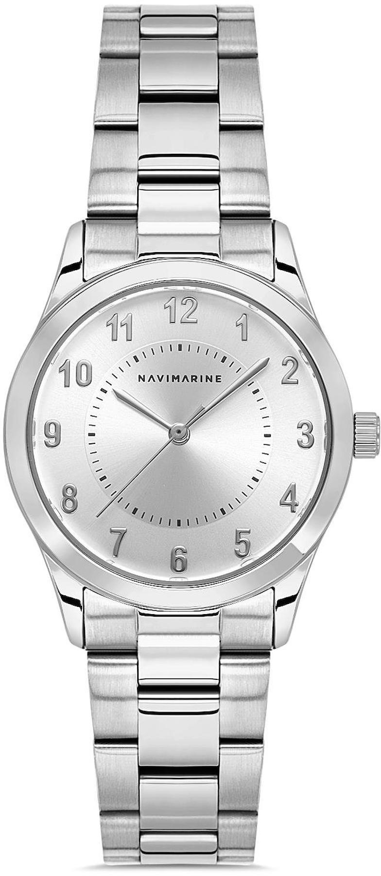 Navimarine NM197-01 30 mm Gri Çelik Kordon Analog Kadın Kol Saati