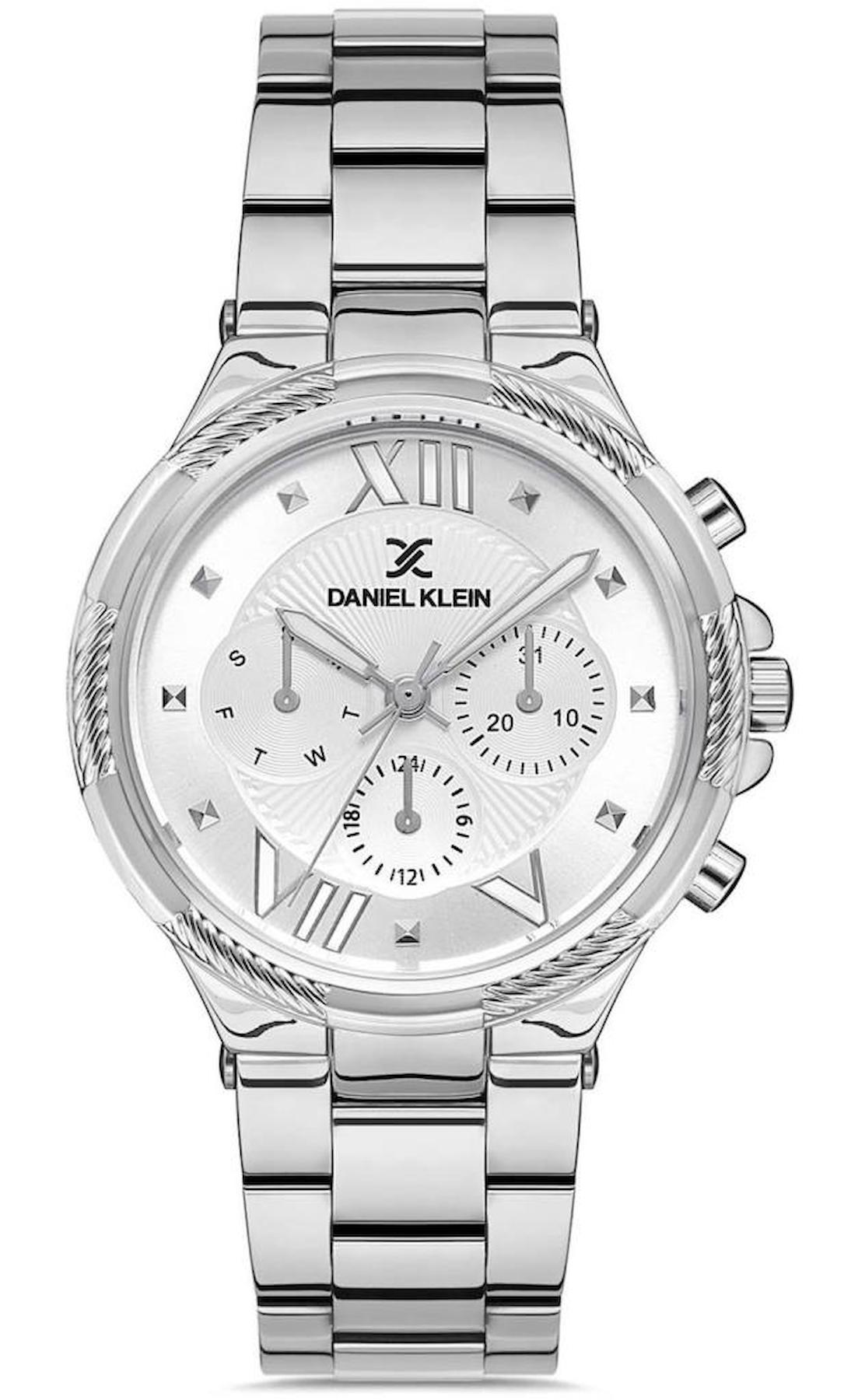 Daniel Klein EDK.1.10061.1 34 mm Gri Metal Kordon Analog Kadın Kol Saati