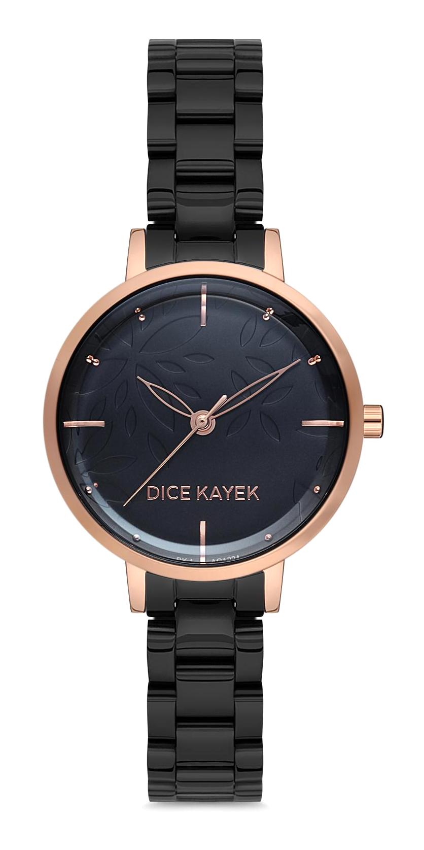 Dice Kayek DK.1.AG1224.06 32 mm Siyah Çelik Kordon Analog Kadın Kol Saati