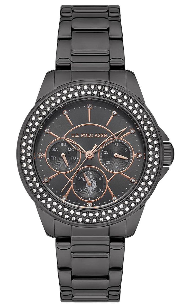U.S. Polo Assn USPA2042-03 37 mm Füme Çelik Kordon Analog Kadın Kol Saati