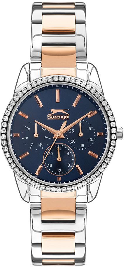 Slazenger SL.09.2041.4.03 Takvimli 36 mm Gri-Rose Gold Çelik Kordon Analog Kadın Kol Saati