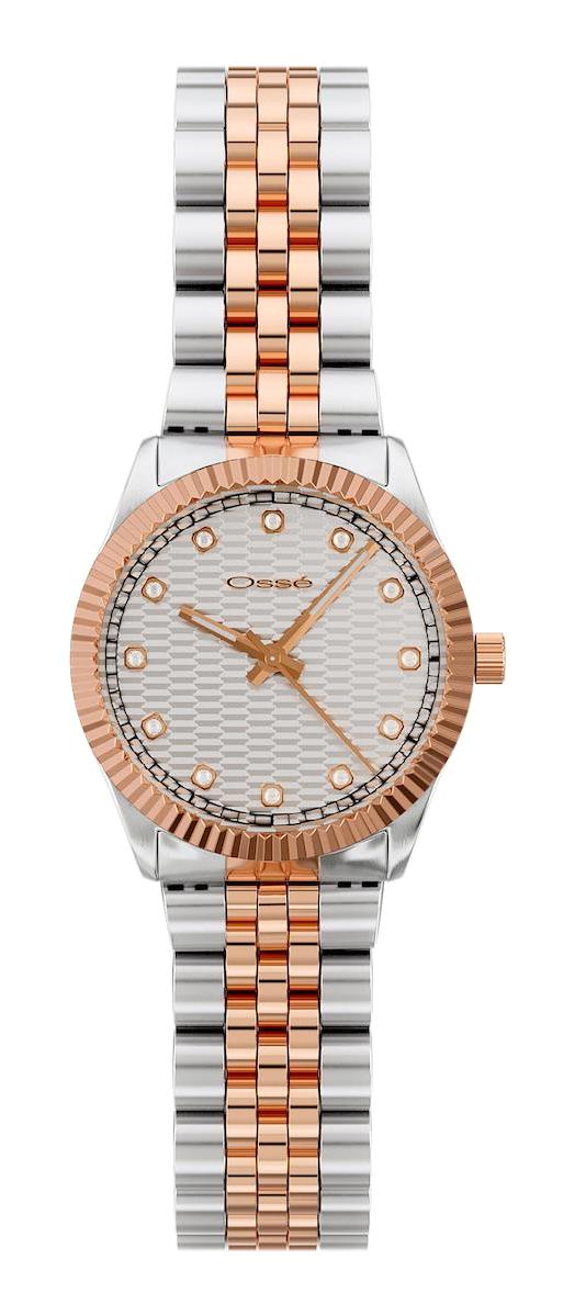 Osse OSW10117 35 mm Gri-Rose Gold Metal Kordon Analog Kadın Kol Saati