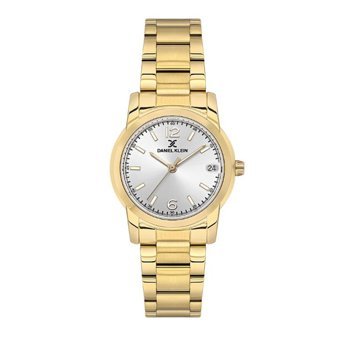 Daniel Klein DK.1.13821-5 Takvimli 30 mm Altın Çelik Kordon Analog Kadın Kol Saati