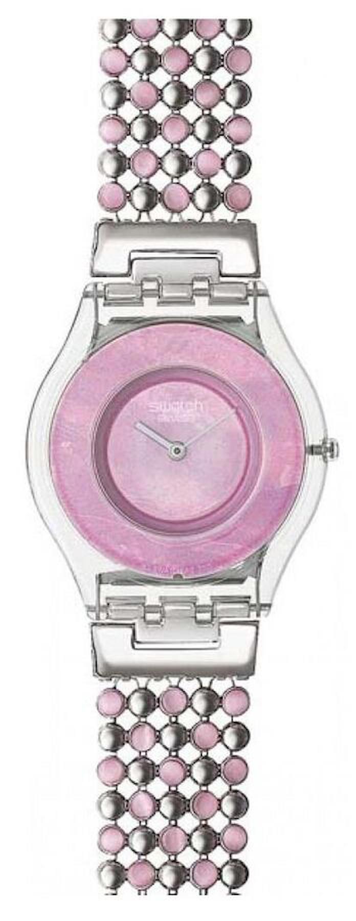 Swatch SFK214B 34 mm Gri - Lila Metal Kordon Analog Kadın Kol Saati