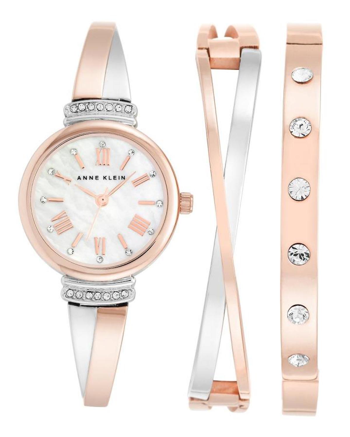 Anne Klein AK-2245RTST 26 mm Rose Gold Plastik Kordon Analog Kadın Kol Saati
