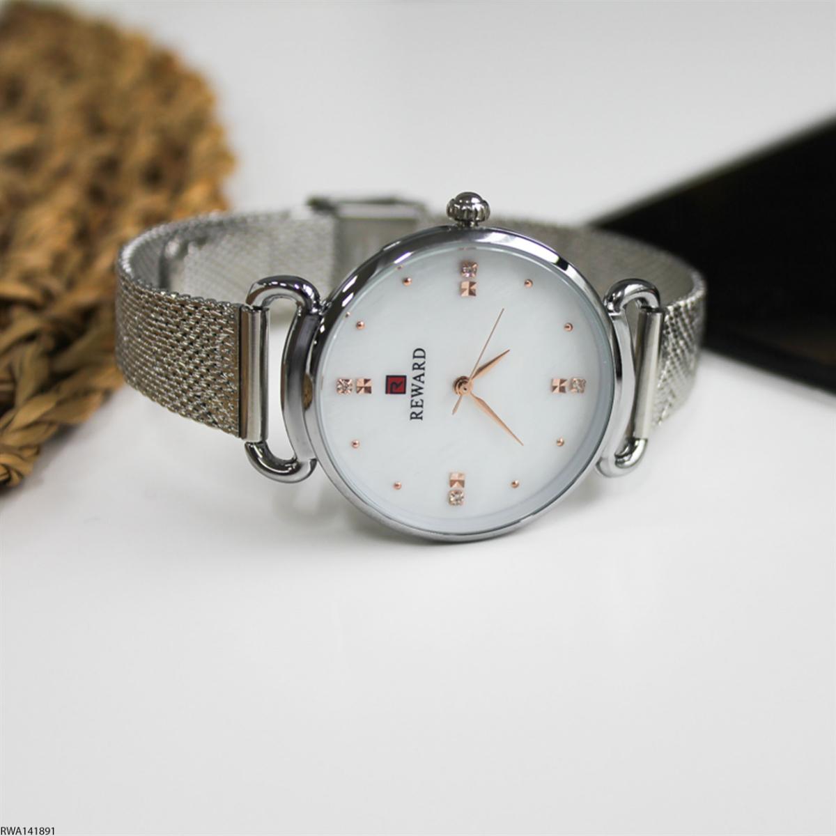 Reward RWA141891 33 mm Gri Çelik Kordon Analog Kadın Kol Saati