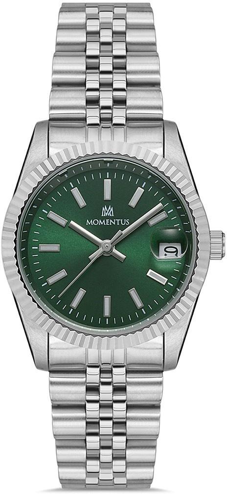 Momentus CW132S-15SS Takvimli 31 mm Gri Çelik Kordon Analog Kadın Kol Saati