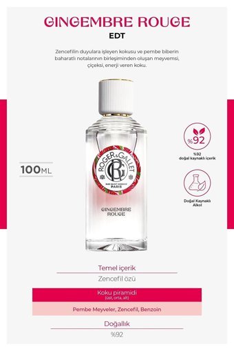 Roger&Gallet Gingembre Rouge 3 Parça Kadın Parfüm Seti EDT