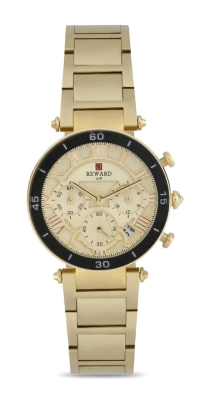 Reward A140816 Takvimli 33 mm Altın Çelik Kordon Analog Kadın Kol Saati
