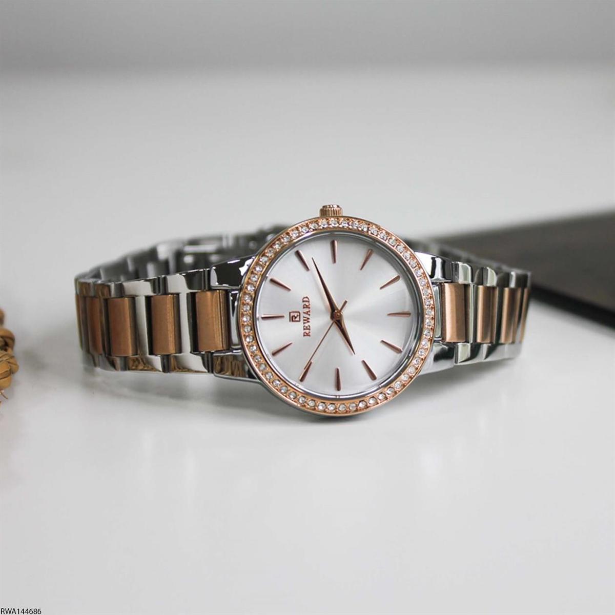 Reward RWA144686 30 mm Gri-Rose Gold Çelik Kordon Analog Kadın Kol Saati