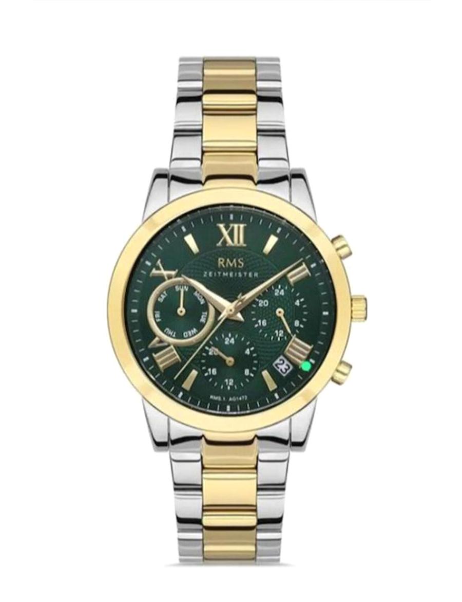Romanson RMS.1.AG1472.03 Takvimli 36 mm Altın-Gri Çelik Kordon Analog Kadın Kol Saati