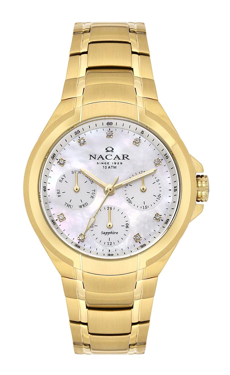Nacar 28392322-DSM 34 mm Altın Metal Kordon Analog Kadın Kol Saati