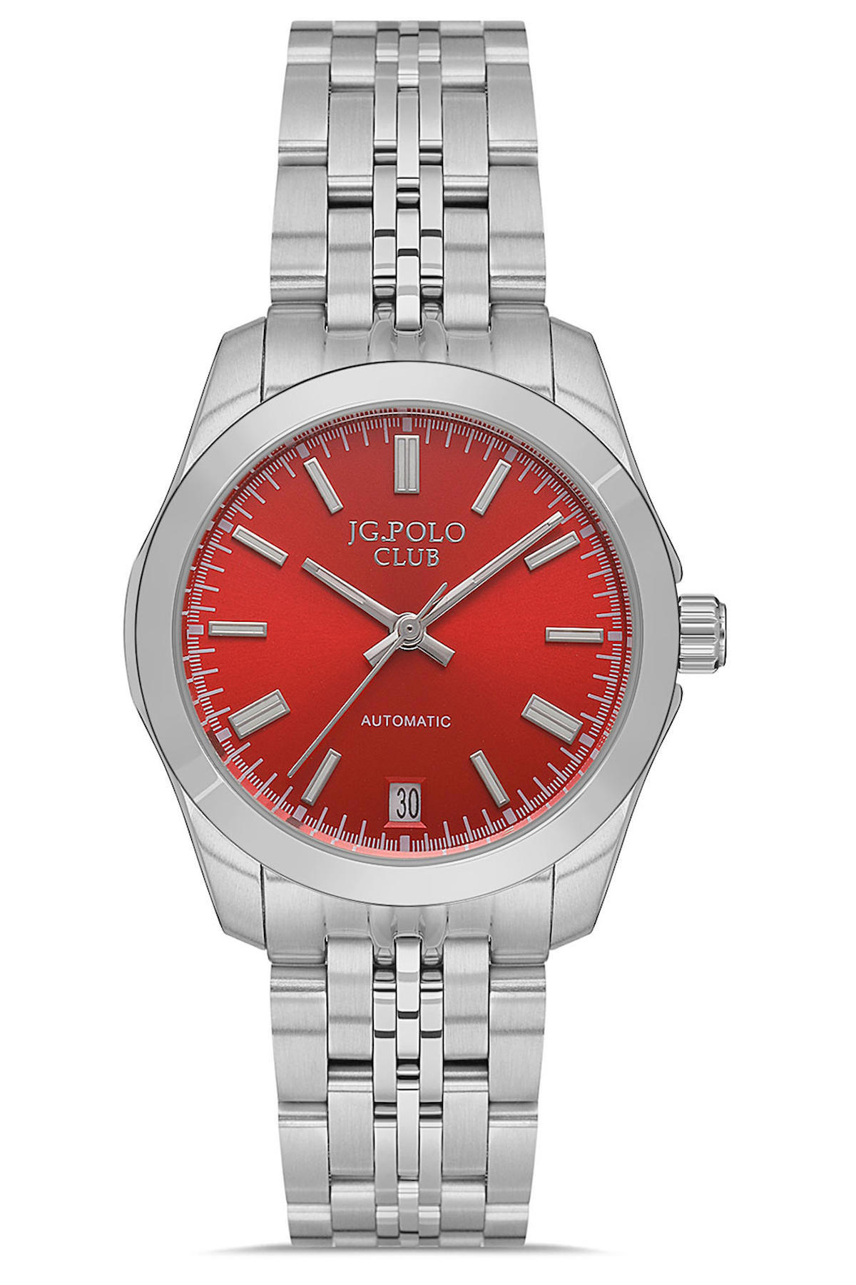 Jg. Polo Club Takvimli 38 mm Gri Çelik Kordon Analog Kadın Kol Saati
