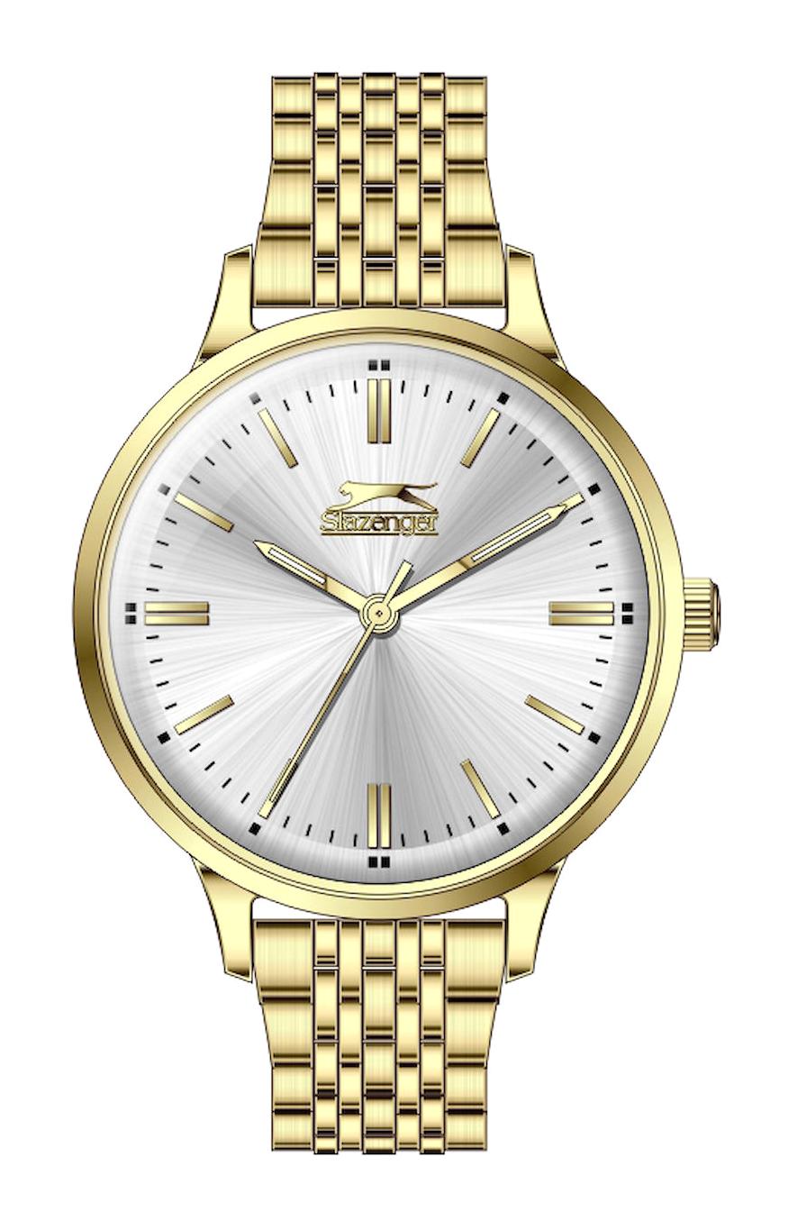 Slazenger SL.09.2043.3.02 37 mm Altın Plastik Kordon Analog Kadın Kol Saati