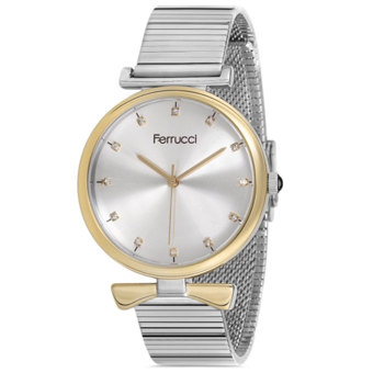 Ferrucci FC.13667H.05 40 mm Gri Çelik Kordon Analog Kadın Kol Saati