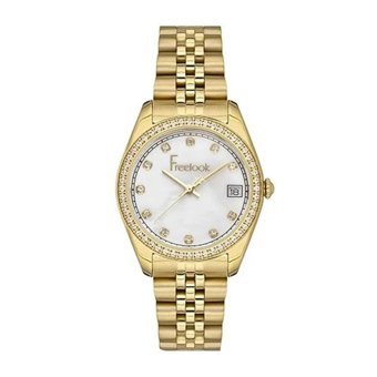 Freelook FL.1.10093.1 Takvimli 36 mm Altın Çelik Kordon Analog Kadın Kol Saati