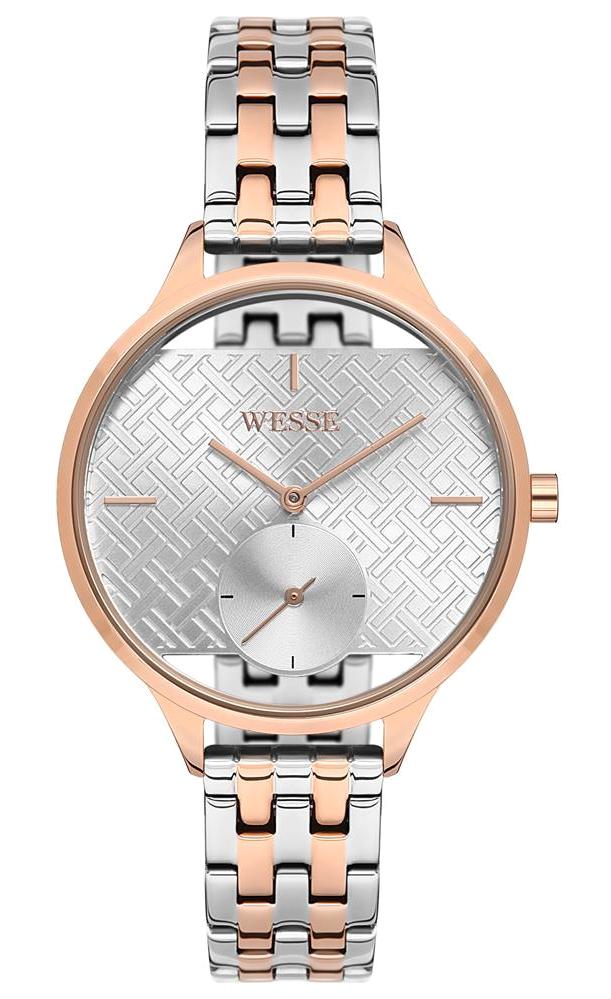 Wesse WWL109604 37 mm Gri-Rose Gold Çelik Kordon Analog Kadın Kol Saati