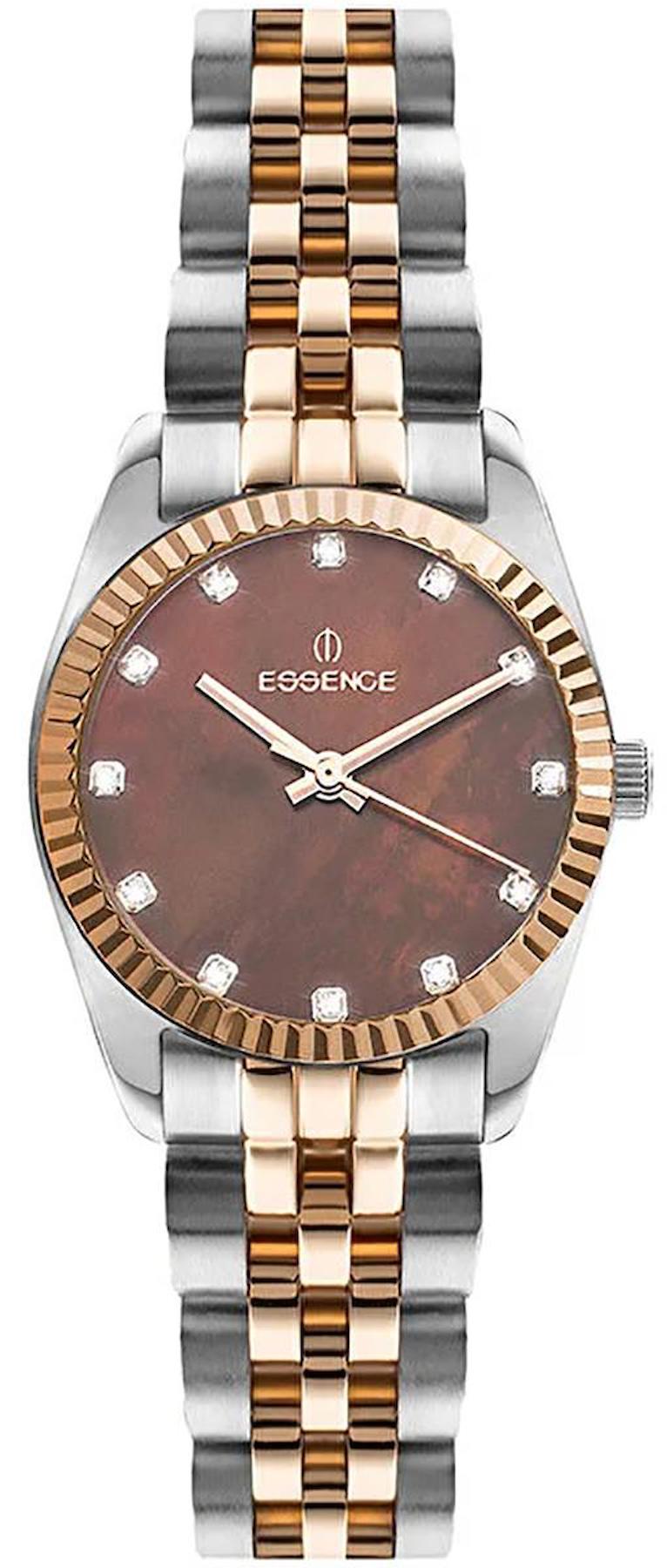 Essence ES6664FE.540 34 mm Gri-Rose Gold Çelik Kordon Analog Kadın Kol Saati