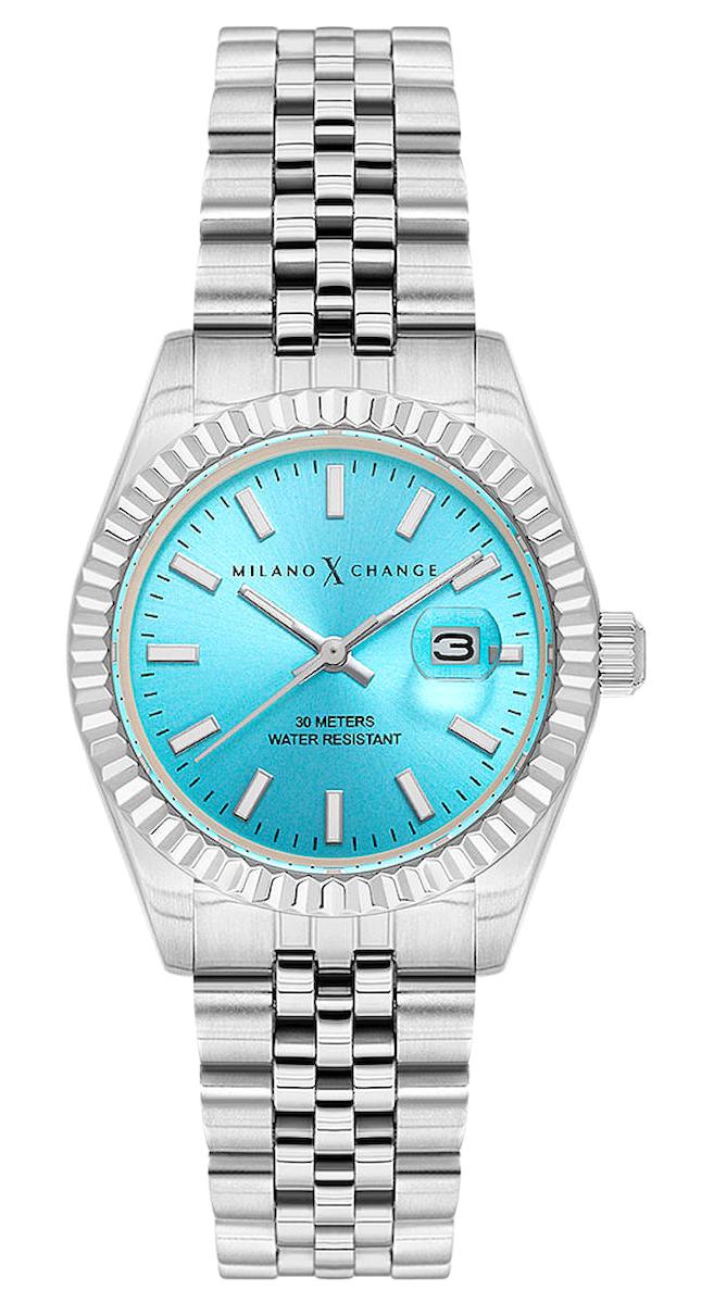 Milano X Change MXL6122 Takvimli 31 mm Gri Çelik Kordon Analog Kadın Kol Saati