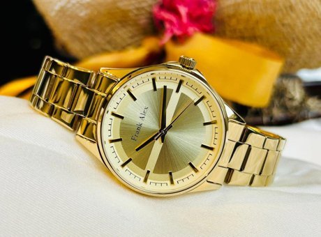 Frank Alex FA.0422.13497M.04 33 mm Altın Çelik-Hasır Kordon Analog Kadın Kol Saati