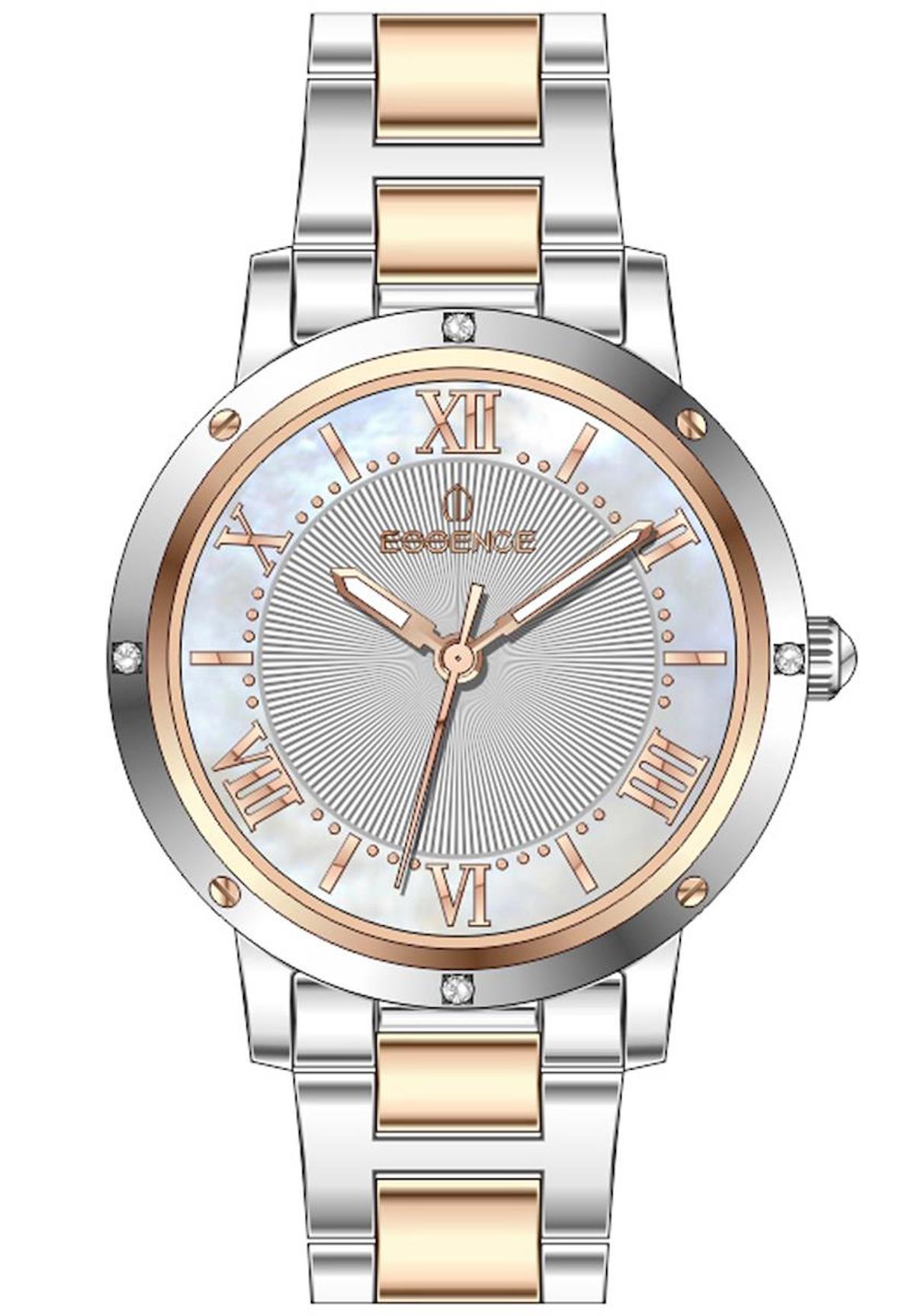 Essence ES6808FE.520 36 mm Gri-Rose Gold Çelik Kordon Analog Kadın Kol Saati