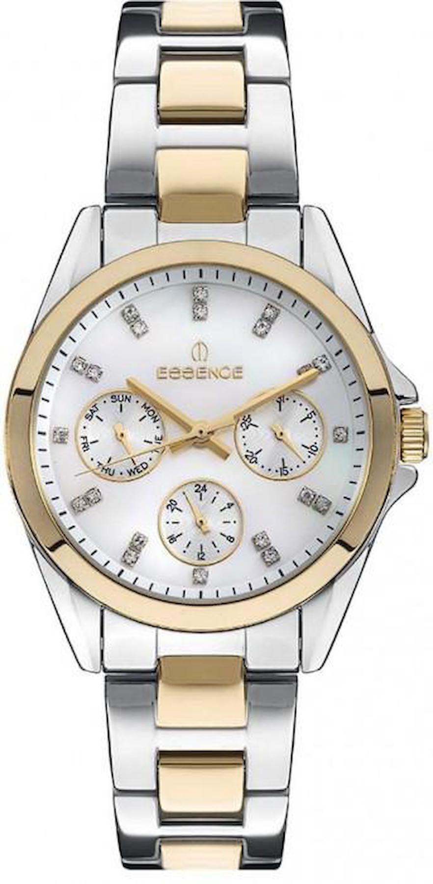Essence ES6737FE.220 38 mm Altın-Gri Çelik Kordon Analog Kadın Kol Saati