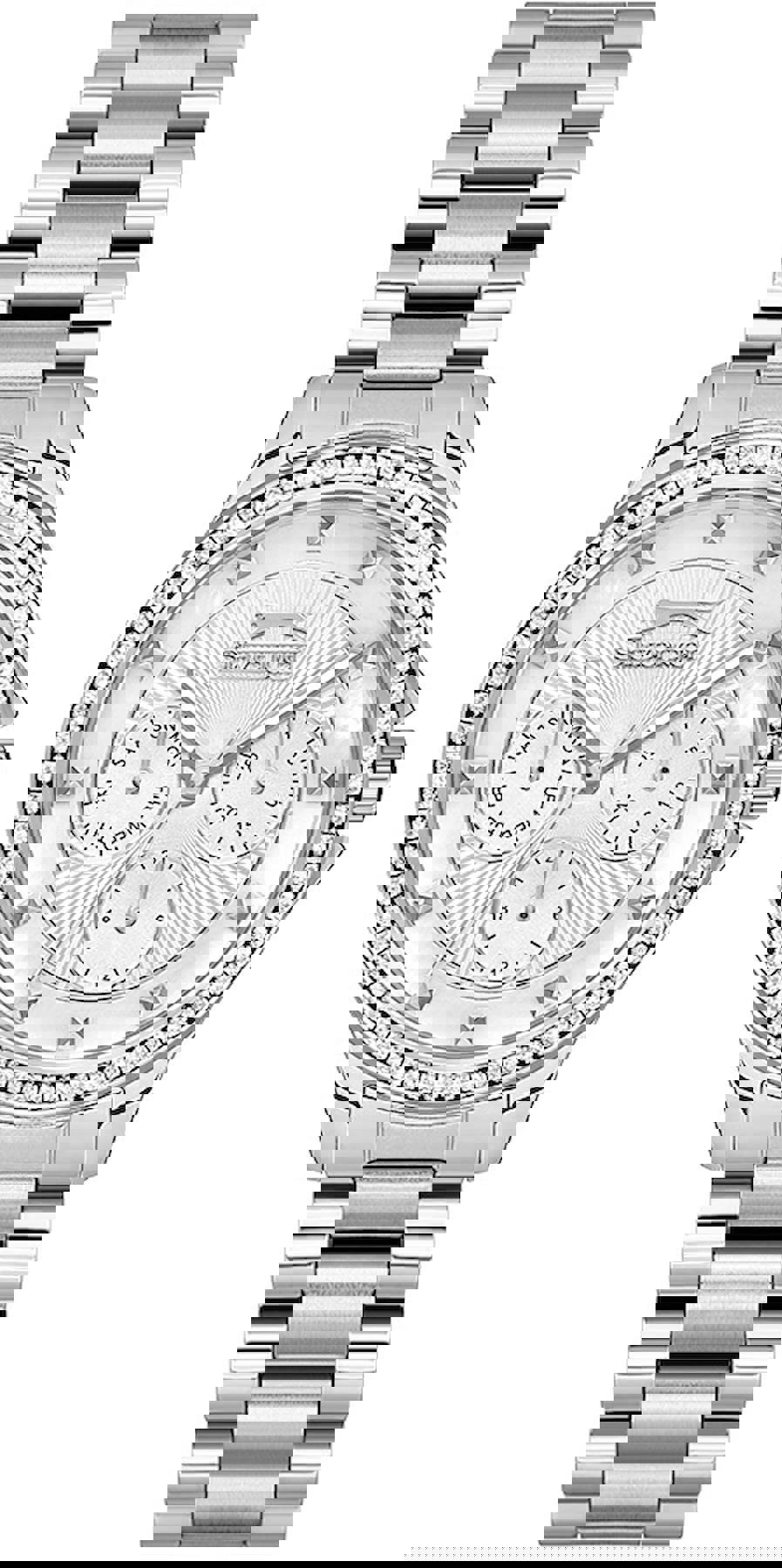 Slazenger SL.09.2241.4.01 Takvimli 35 mm Gri Çelik Kordon Analog Kadın Kol Saati