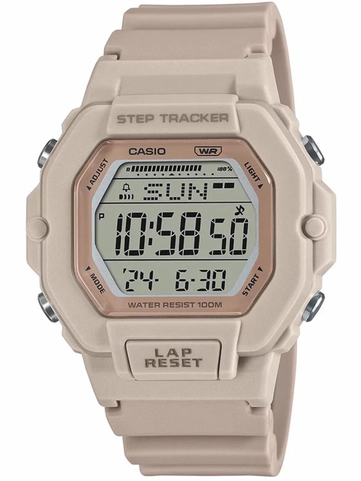 Casio LWS-2200H-4AVDF Takvimli 38 mm Krem Plastik Kordon Dijital Kadın Kol Saati