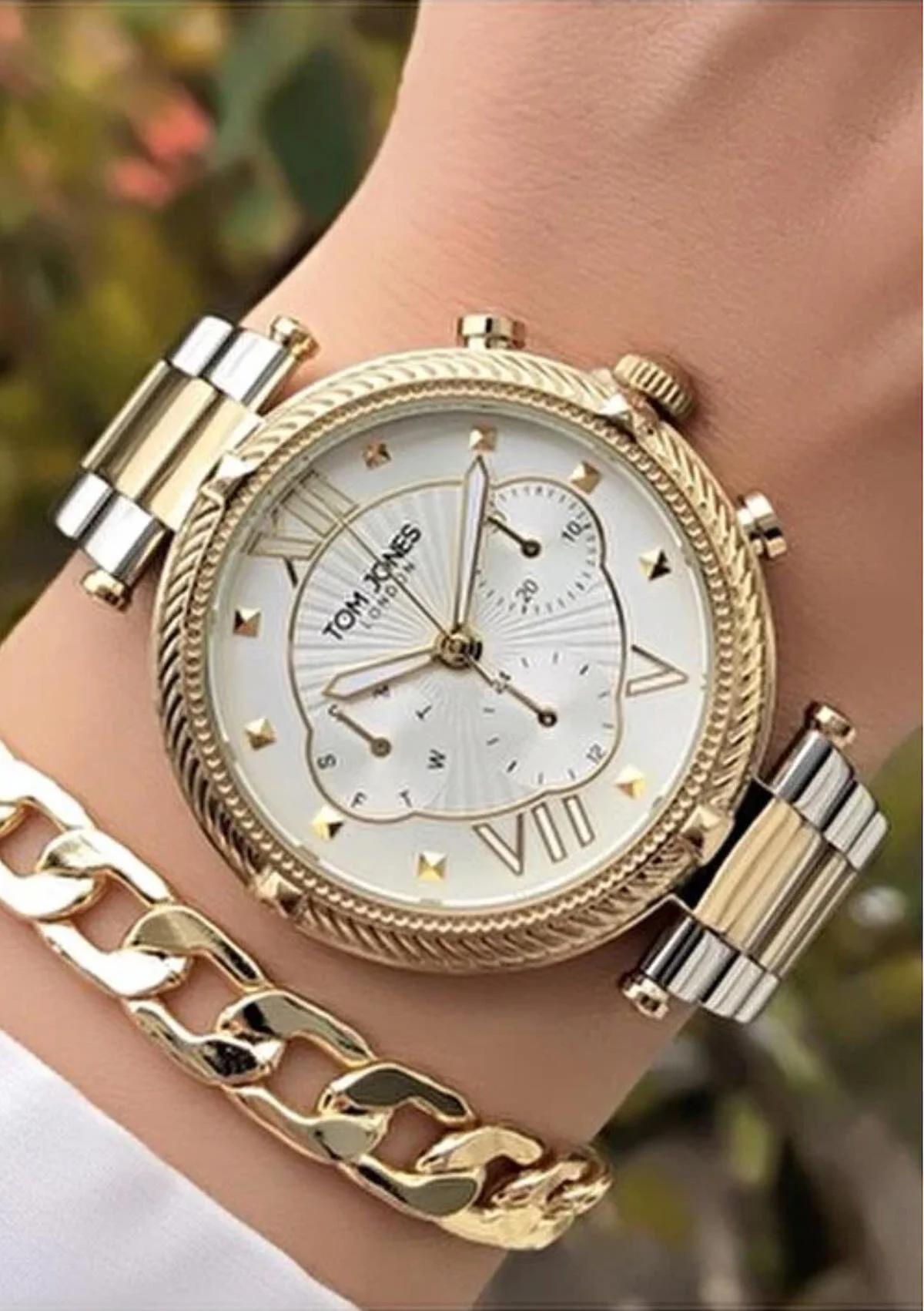 Tom Jones -275360 38 mm Gri-Rose Gold Çelik Kordon Analog Kadın Kol Saati