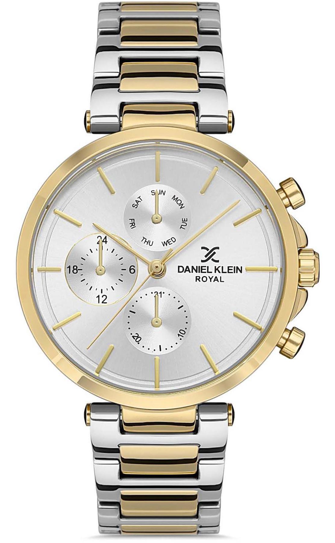 Daniel Klein DKE.1.10369.3 Takvimli 33 mm Altın-Gri Metal Kordon Analog Kadın Kol Saati