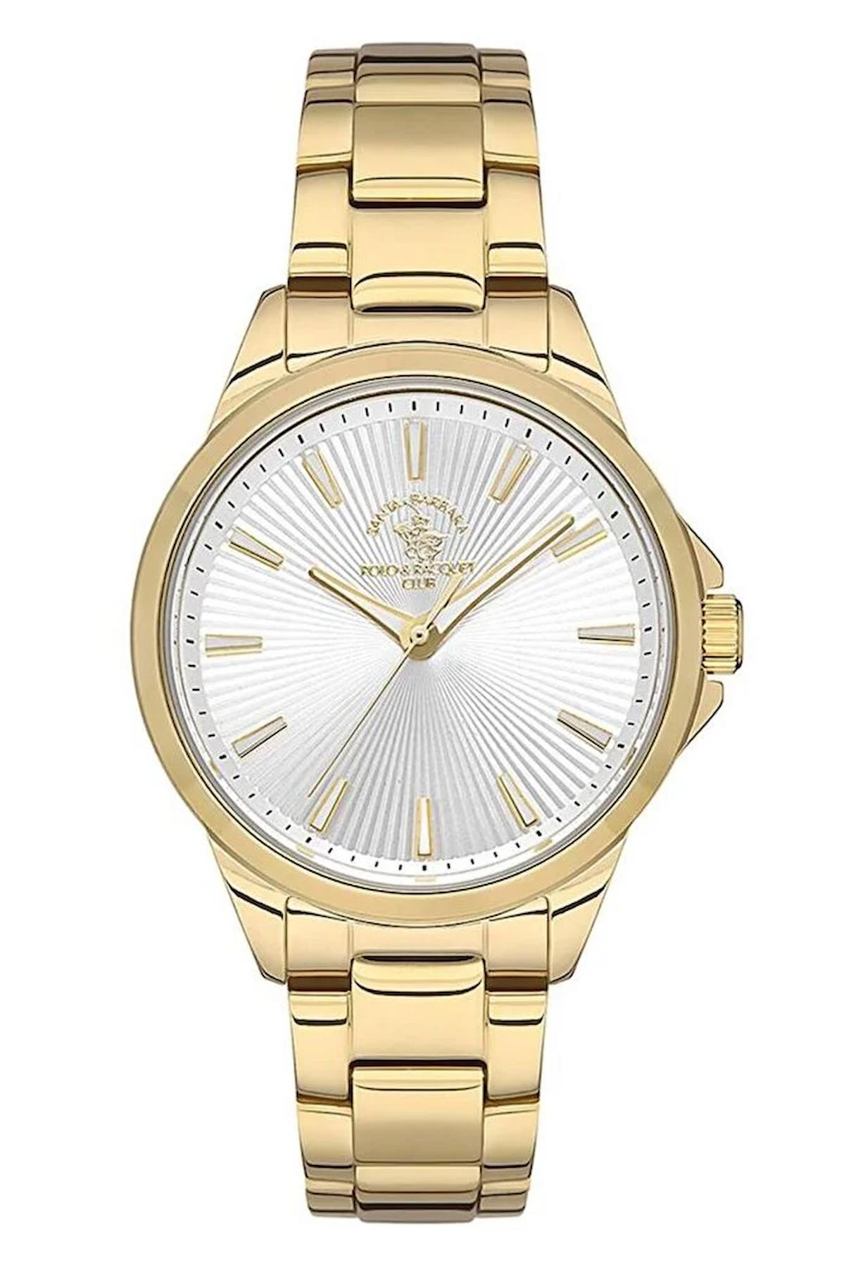 Santa Barbara Polo & Racquet Club SB.1.10327.2 34 mm Altın Metal Kordon Analog Kadın Kol Saati