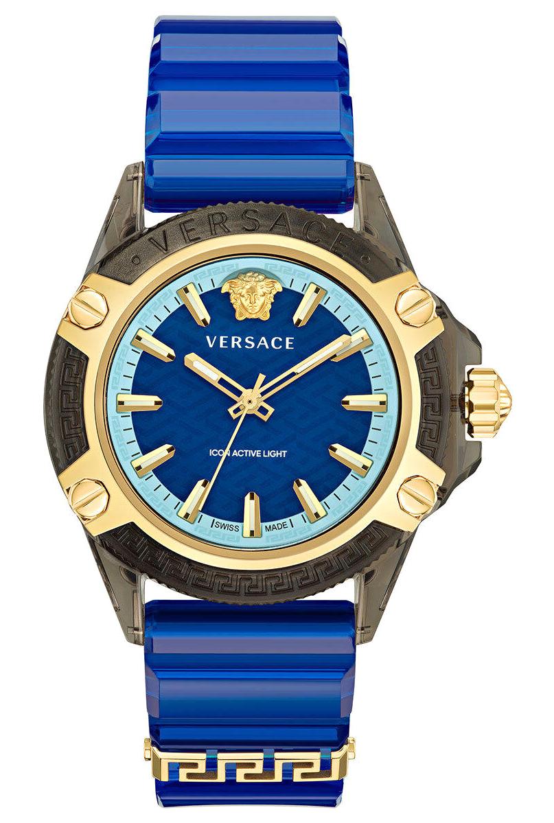 Versace VRSCVE6E00323 42 mm Lacivert Polikarbon Kordon Analog Kadın Kol Saati