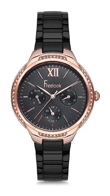 Freelook F.7.1062.06 38 mm Siyah Metal Kordon Analog Kadın Kol Saati