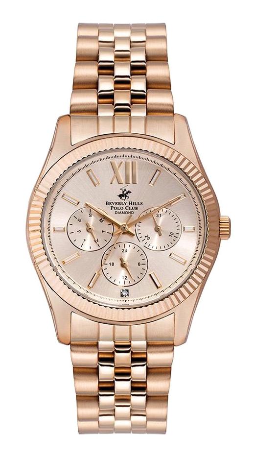 Beverly Hills Polo Club BP3082C.410 37 mm Rose Gold Çelik Kordon Analog Kadın Kol Saati