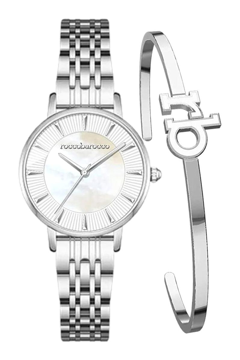 Rocco Barocco RB.4659L-01M 32 mm Gri Çelik Kordon Analog Kadın Kol Saati