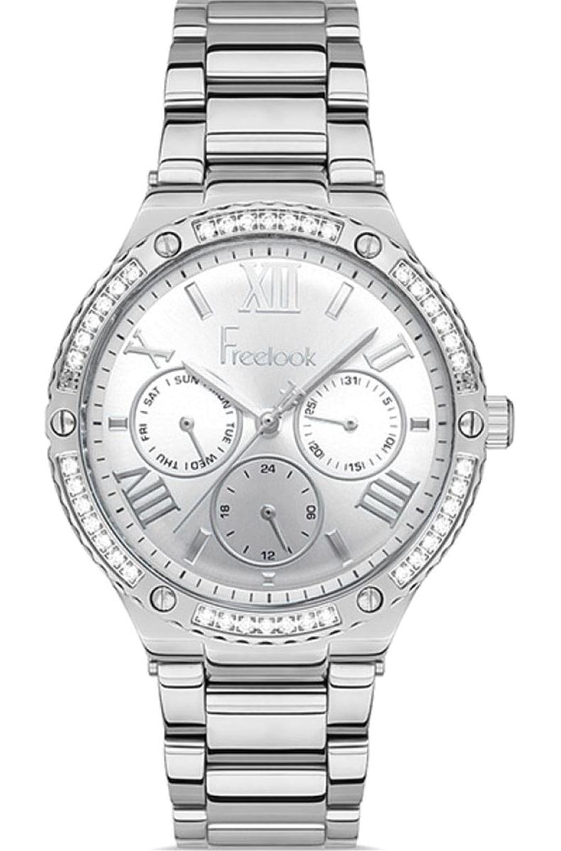Freelook FL.1.10093.1 36 mm Gri Çelik Kordon Analog Kadın Kol Saati