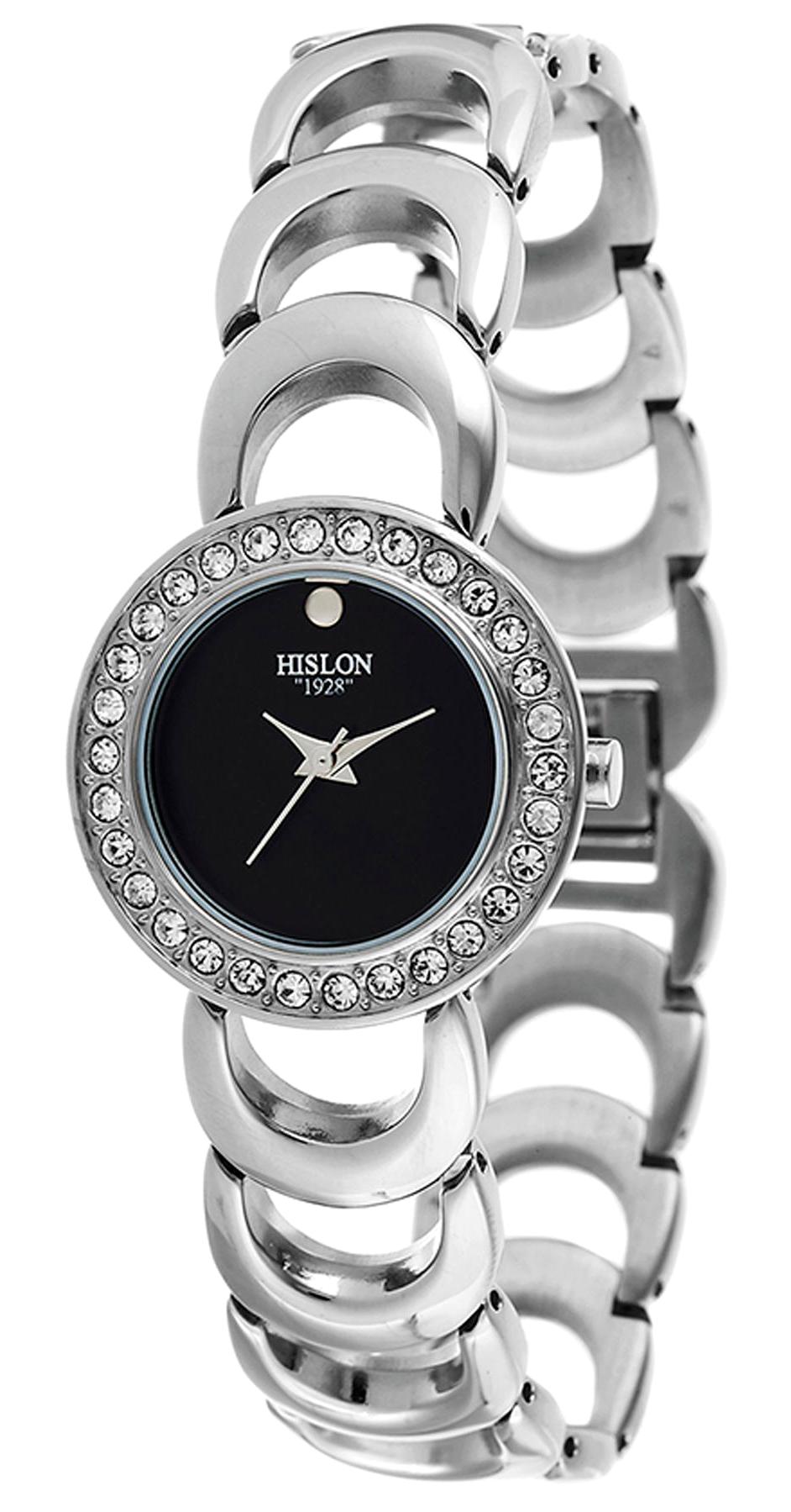 Hislon 3463-22321 28 mm Gri Çelik Kordon Analog Kadın Kol Saati