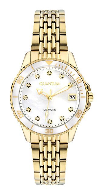 Quantum IML1059.120 Takvimli 31 mm Altın Çelik Kordon Analog Kadın Kol Saati