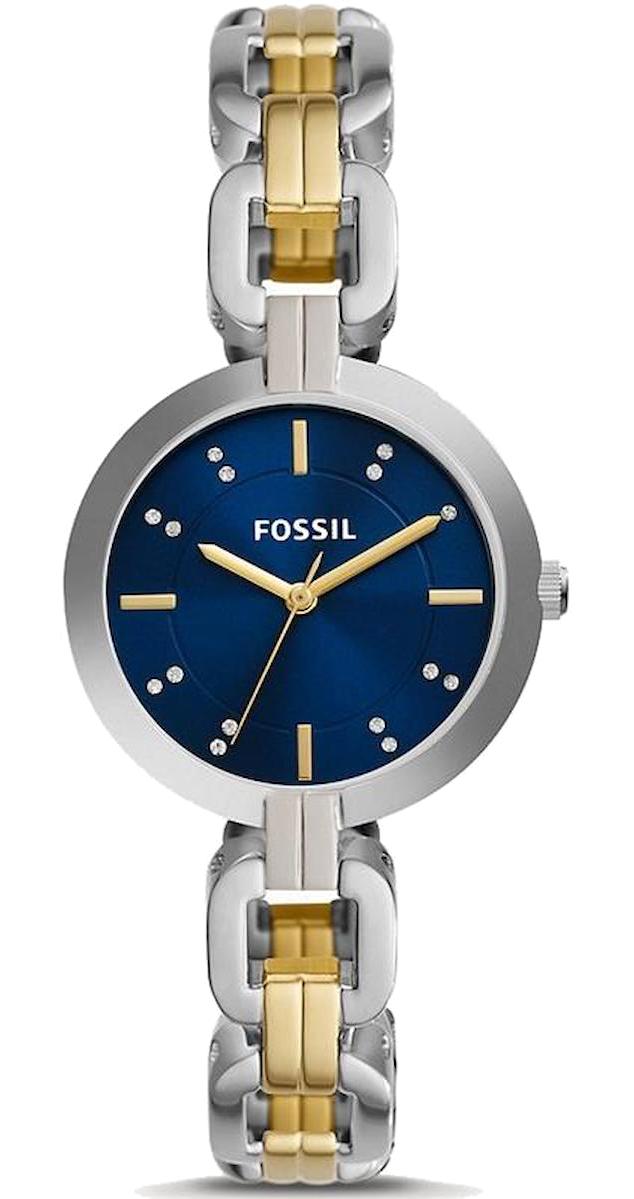 Fossil BQ3853 34 mm Gri-Sarı Çelik Kordon Analog Kadın Kol Saati