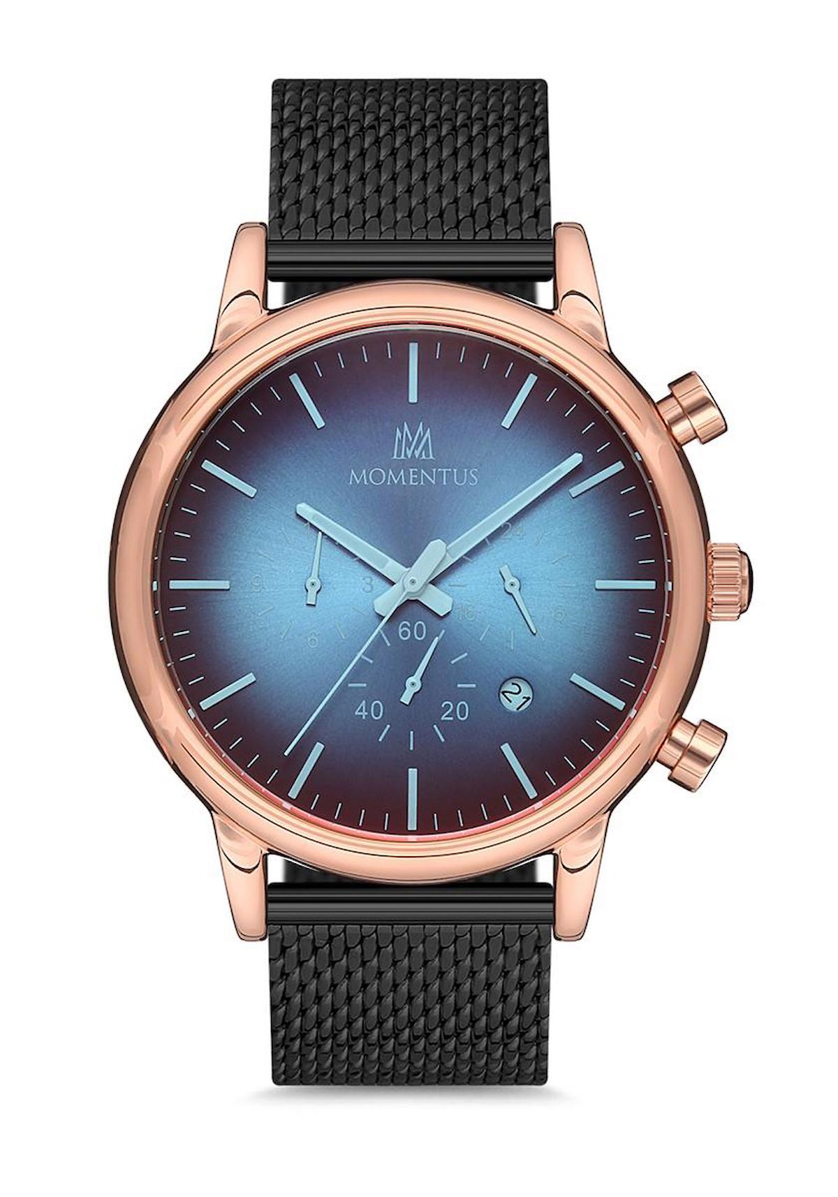 Momentus CC235R-10SX Takvimli 46 mm Siyah Çelik Kordon Analog Kadın Kol Saati