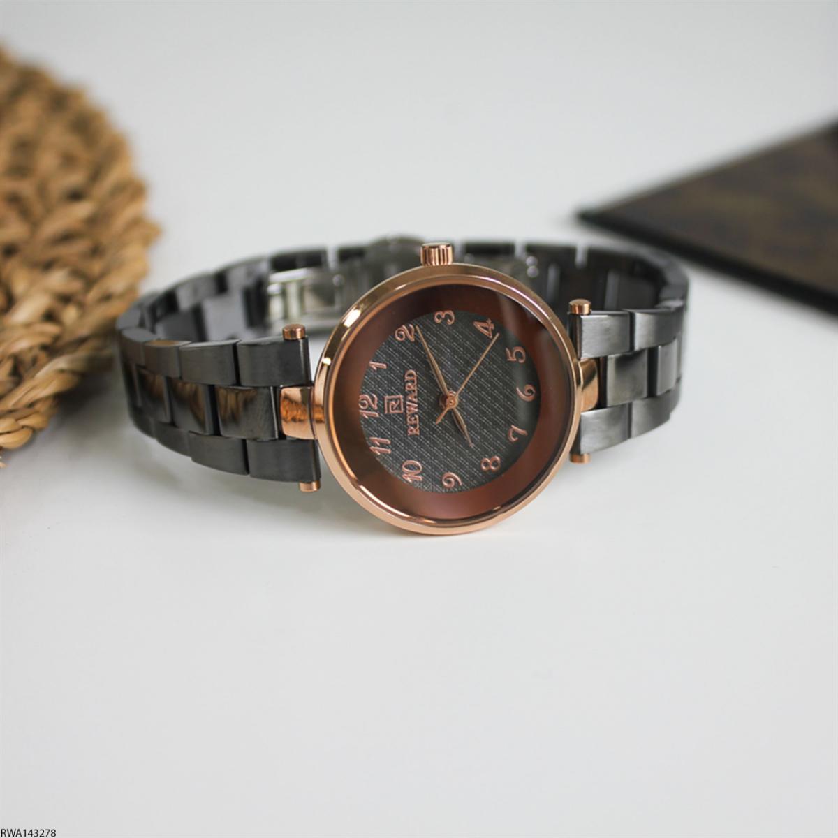 Reward RWA143278 33 mm Siyah Çelik Kordon Analog Kadın Kol Saati